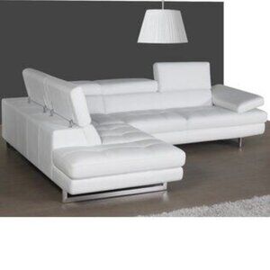Wayfair - Wade Logan Leather Couch. L- Shaped